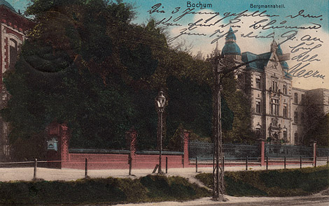 Bergmannsheil um 1910 mit Gr&uuml;n