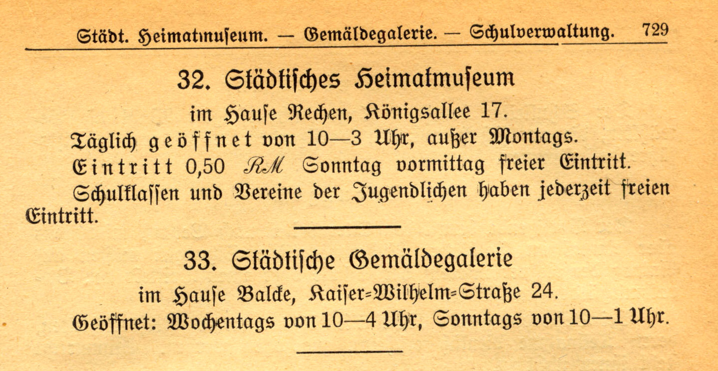 Haus Rechen um 1903