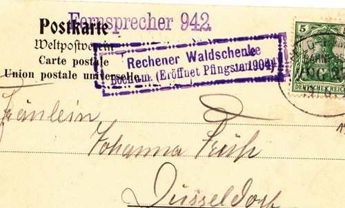 Stempel zur Erffnung der Rechener Waldschnke 