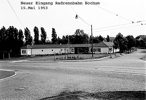 Radrennbahn Eingang 1952