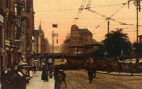 Von der Bahhofstr. gen Hattinger Strae gesehen